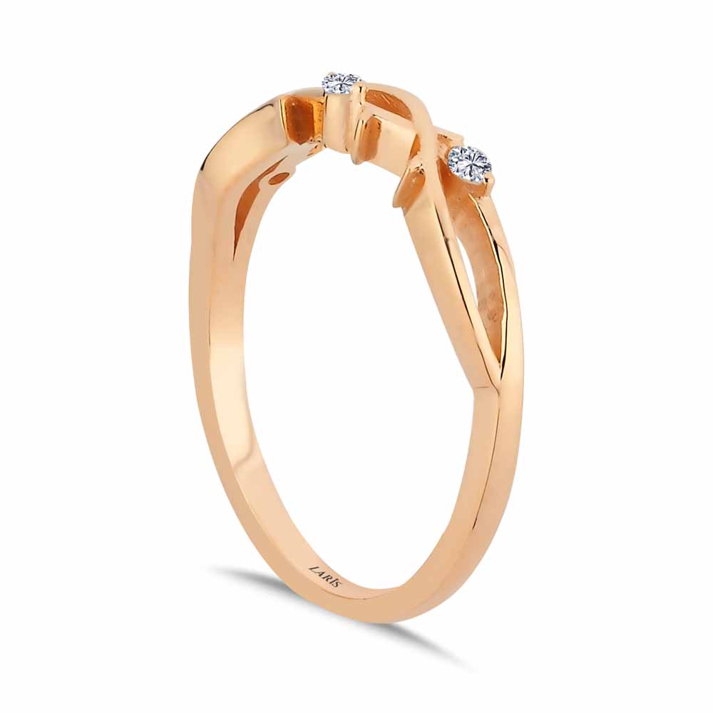0,04 Karat Pırlantalı Vintage Sarmaşık Tria Yüzük