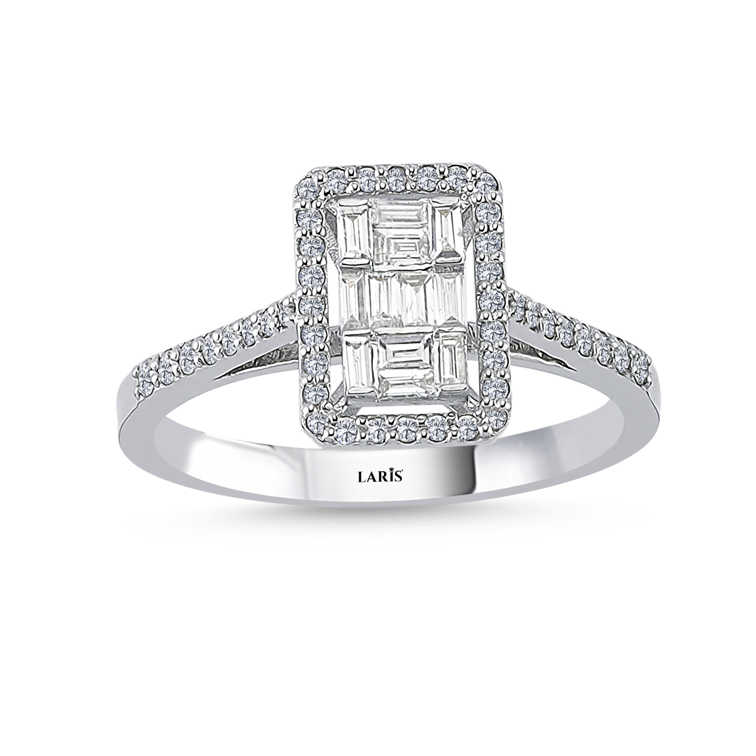 0,42 Karat Pırlanta Luxe Tasarım Baget Yüzük