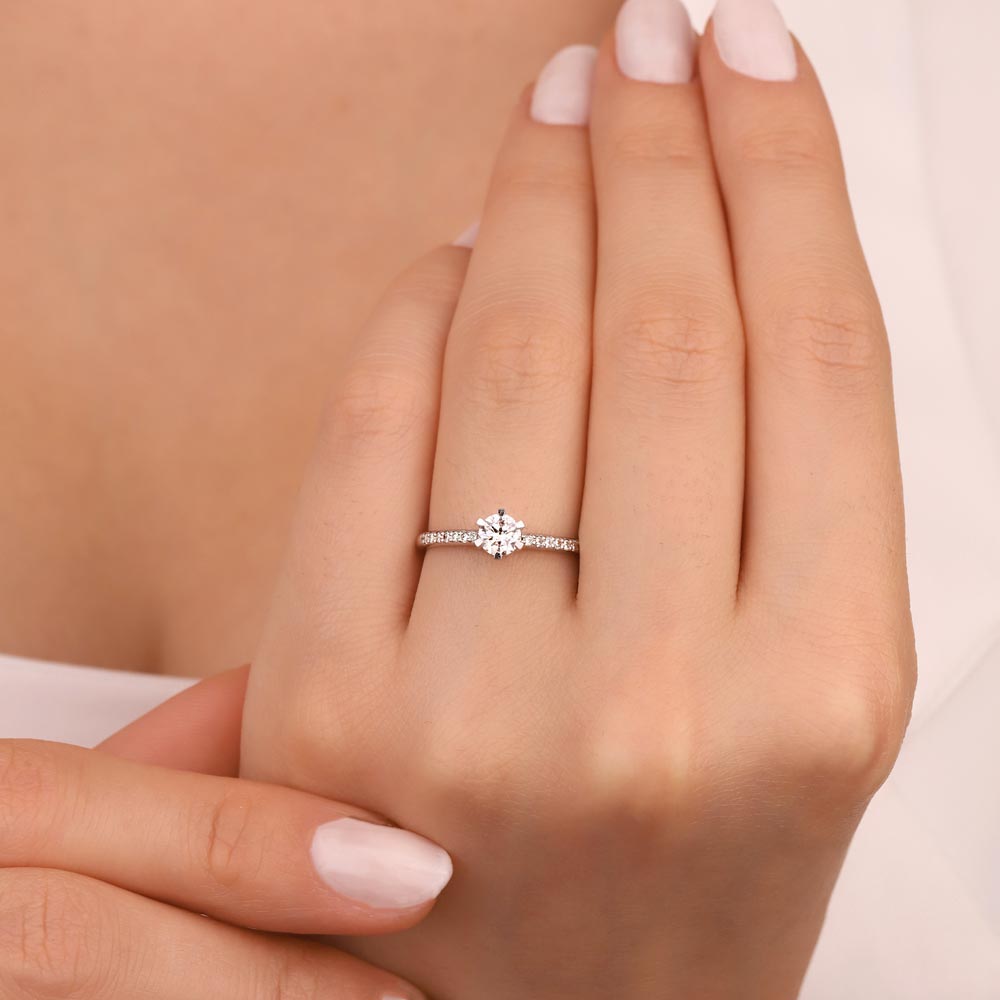 0,77 Karat Pırlanta Tiffany Tektaş Yüzük