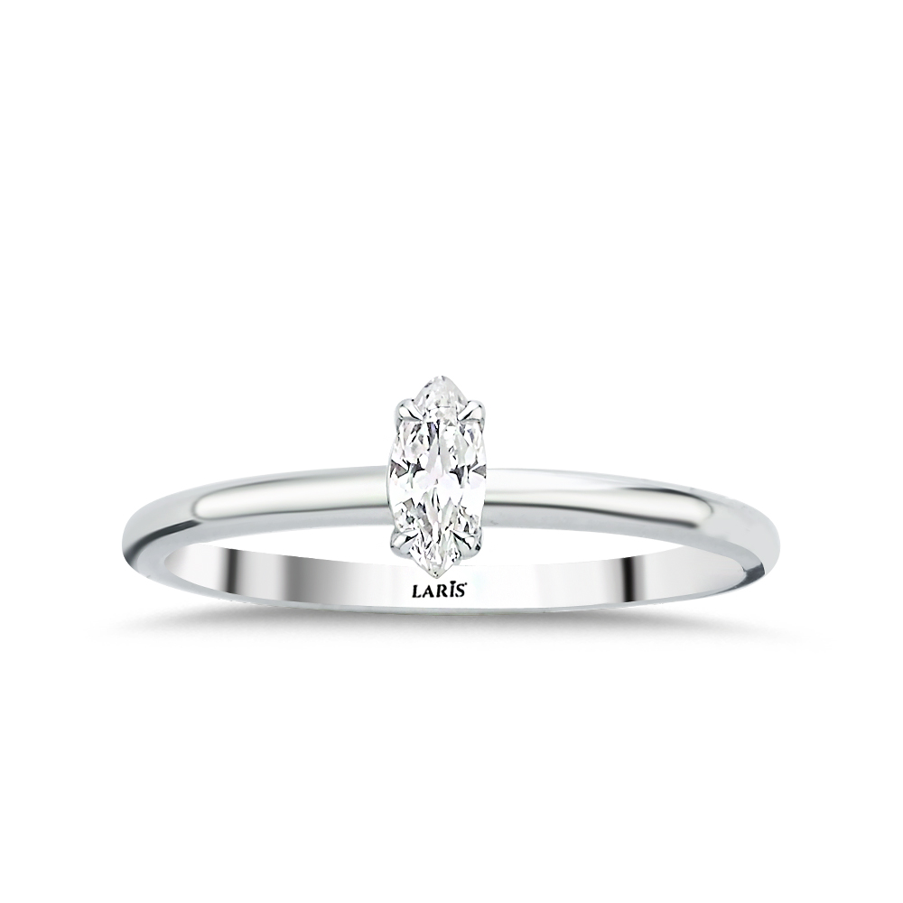 0,19 Karat Markiz Kesim Tiffany Tektaş Pırlanta Yüzük