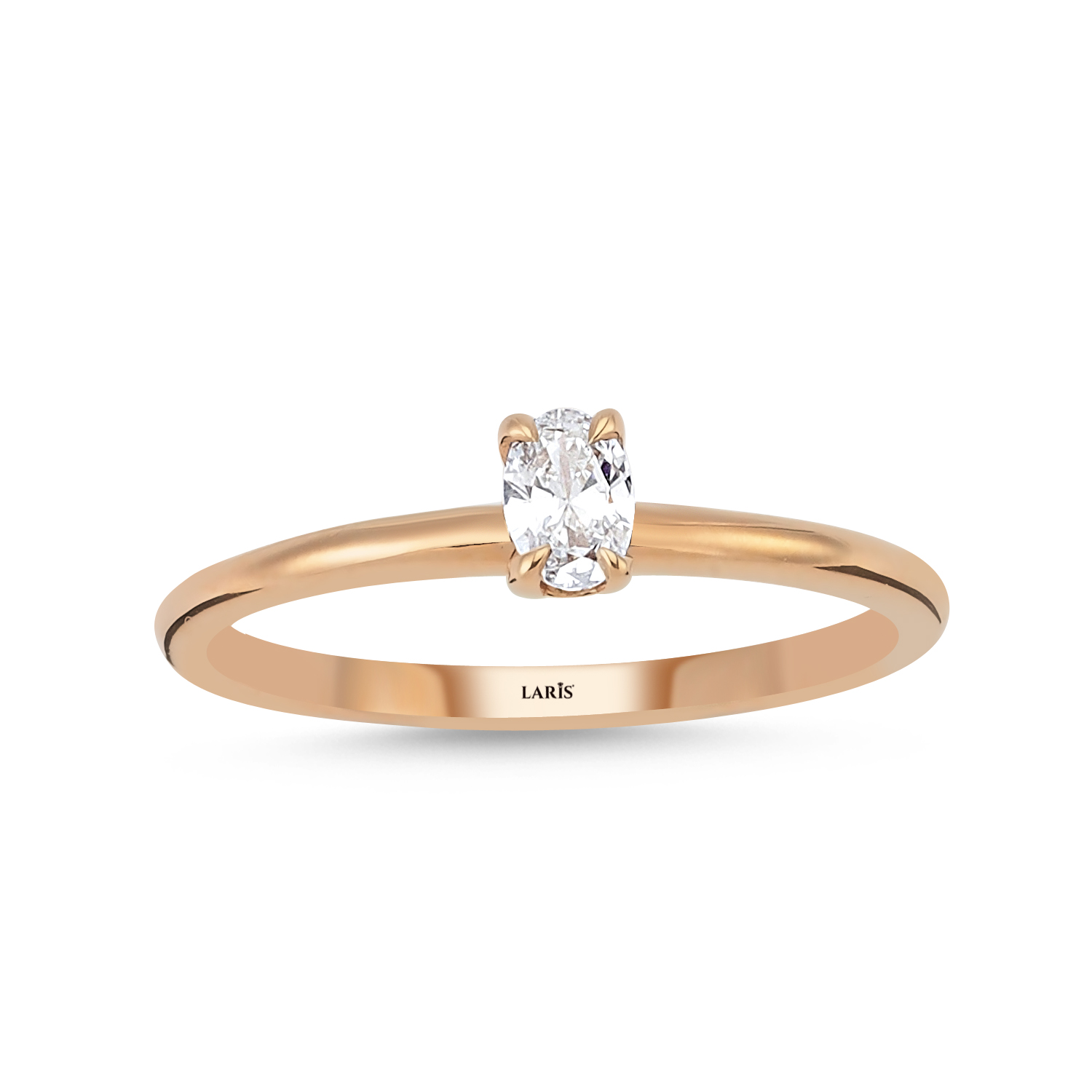 0,20 Karat Pırlanta Oval Tektaş Tiffany Yüzük