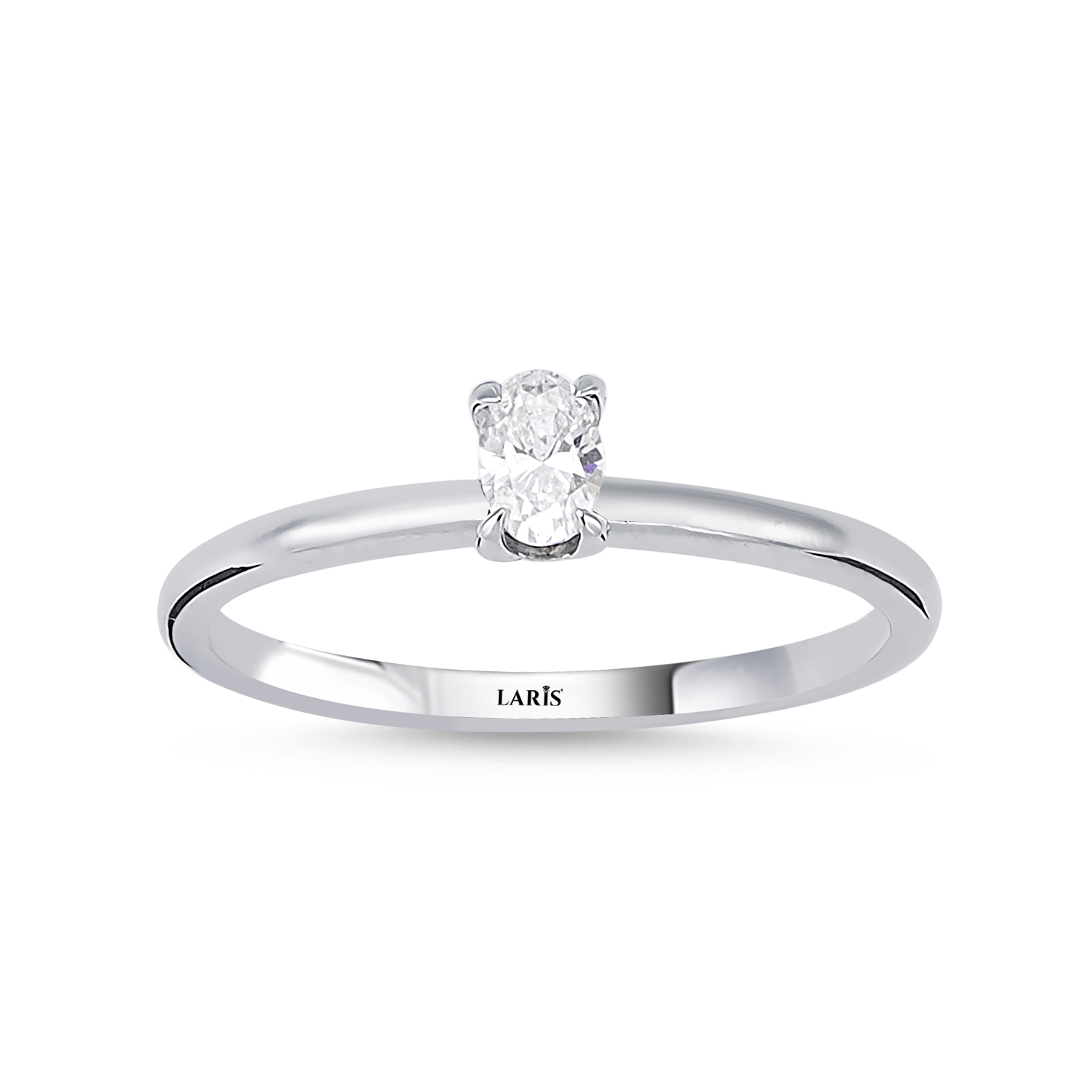 0,20 Karat Pırlanta Oval Tiffany Tektaş Yüzük