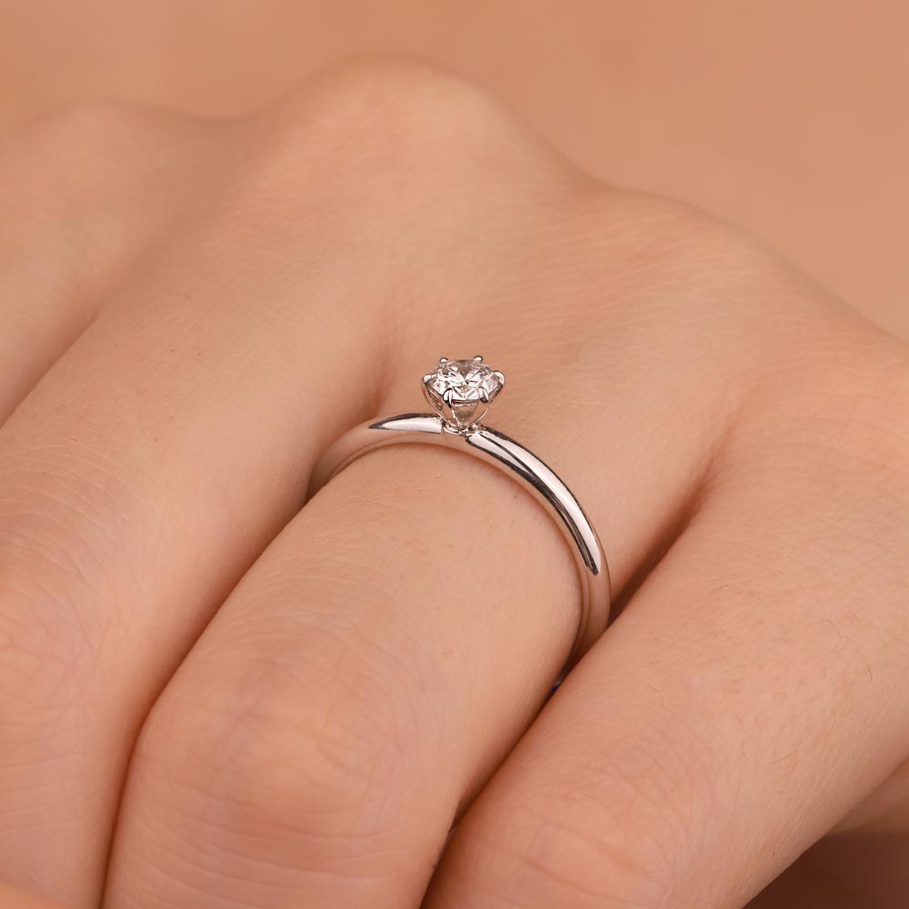 0,25 Karat Pırlanta TiffanyTektaş Yüzük