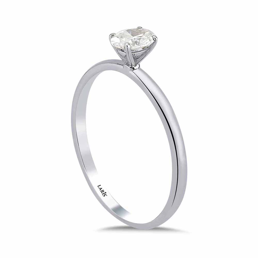 0.30 Karat Pırlanta Oval Tiffany Tektaş Yüzük