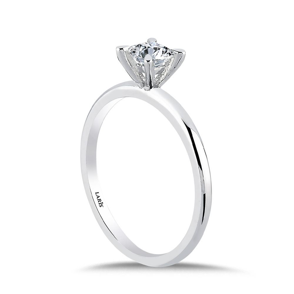 0,30 Karat Pırlanta Prenses Kesim Tektaş