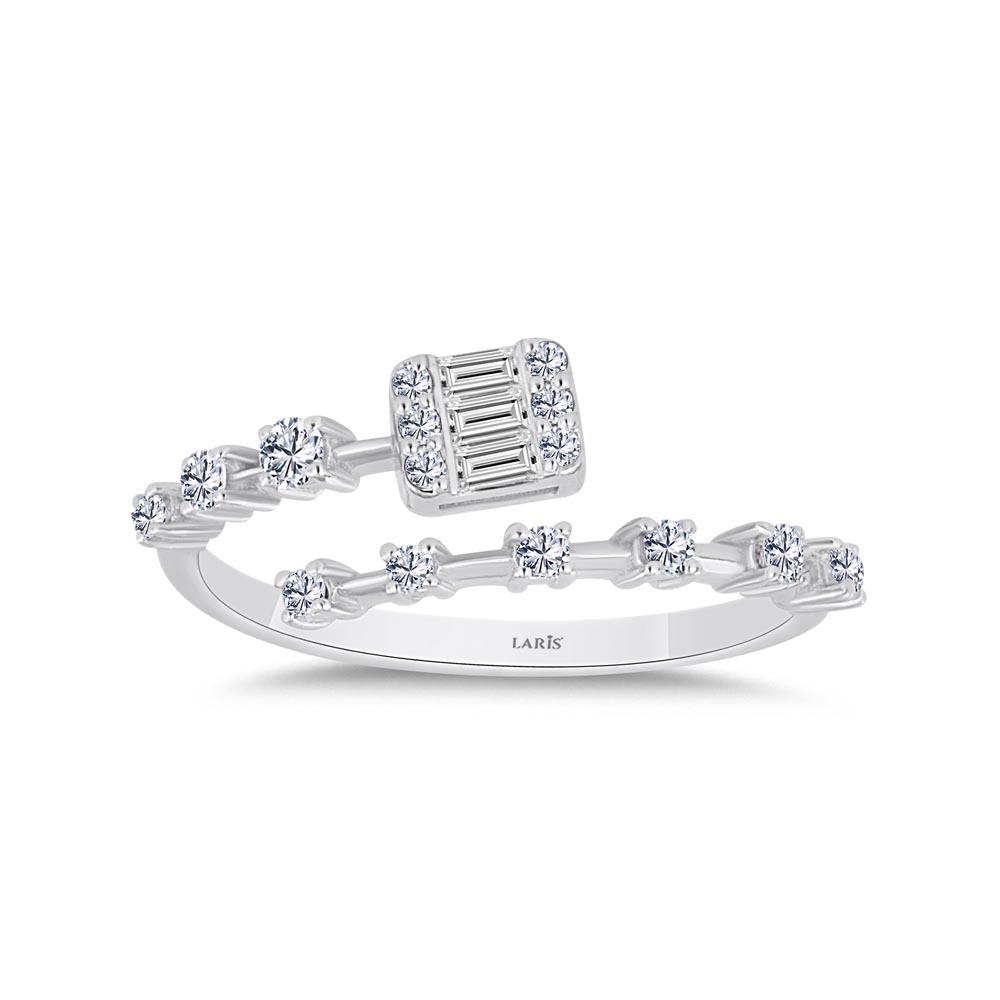 0,32 Karat Pırlanta Özel Tasarım Prism Baget Yüzük