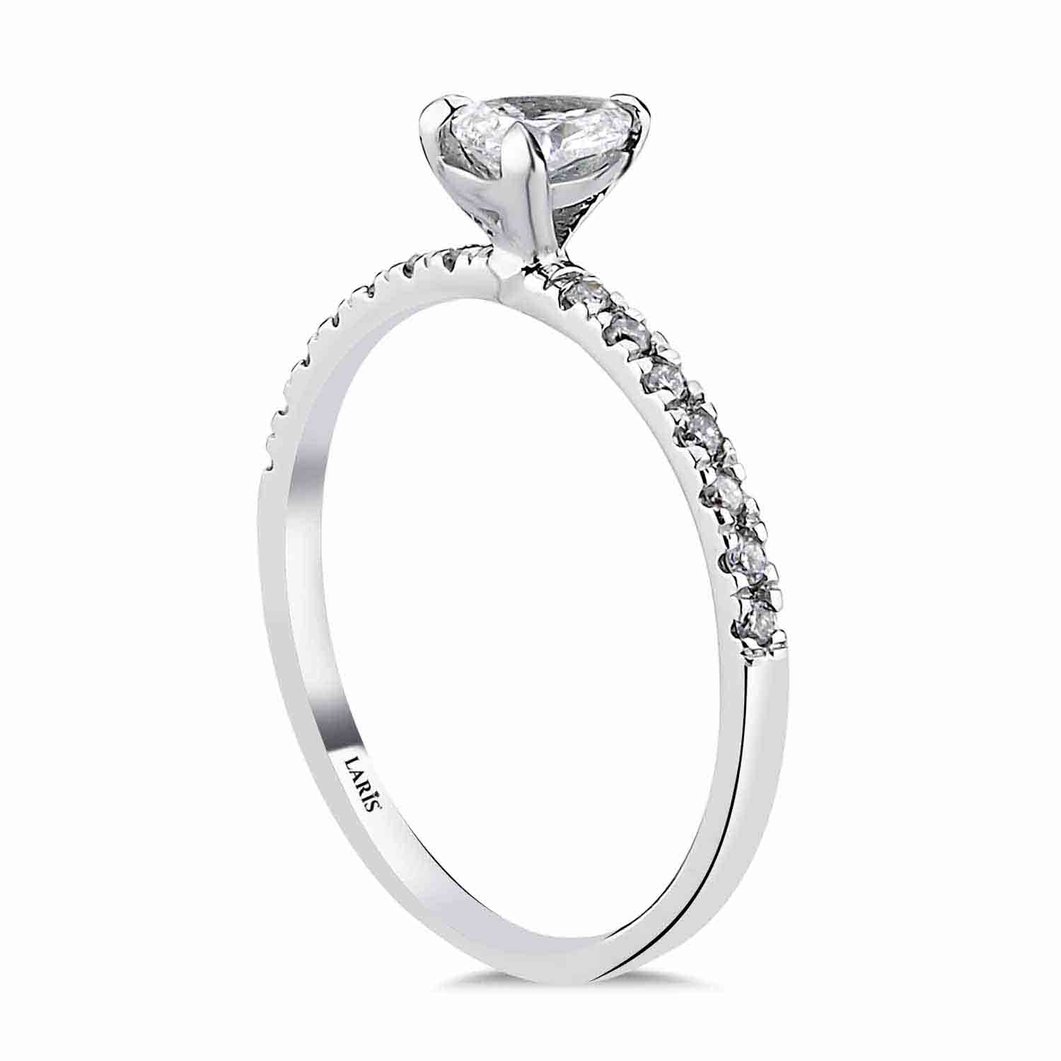 0.40 Karat Pırlanta Damla Tektaş Yüzük