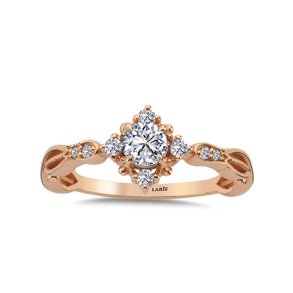 0,42 Karat Pırlanta Vintage Retro Tasarım Yüzük