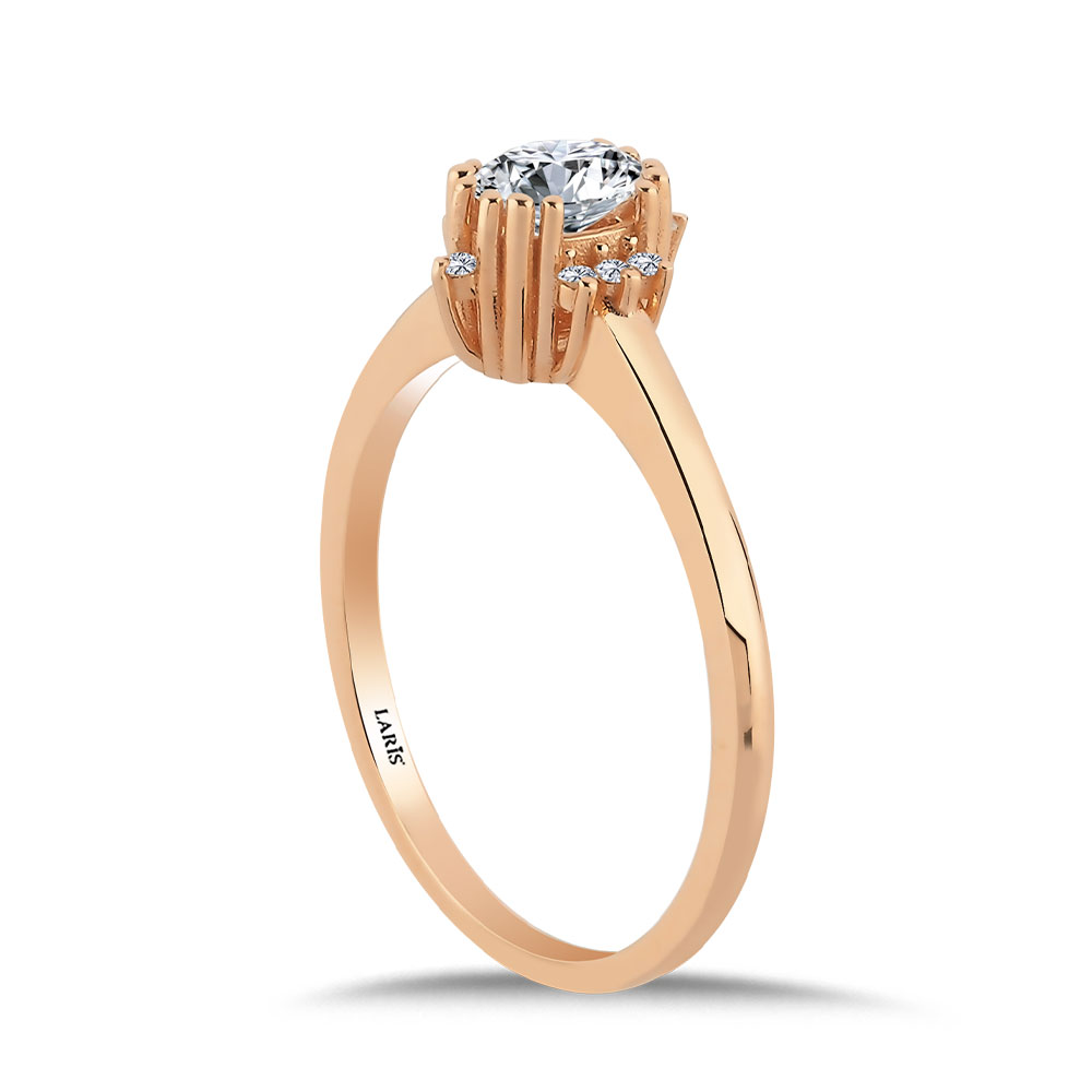 0,45 Karat Pırlanta Oval Kesim Tektas Yüzük