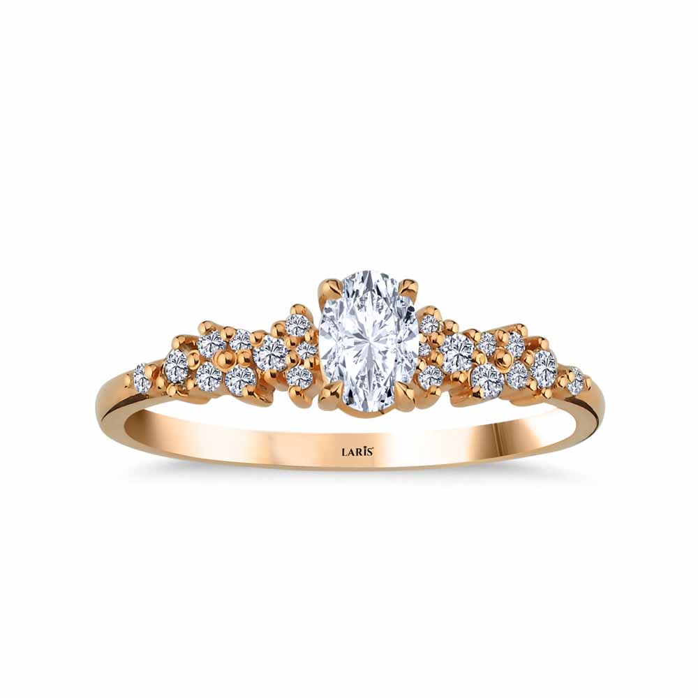 0,45 Karat Pırlanta Oval Vintage Yüzük