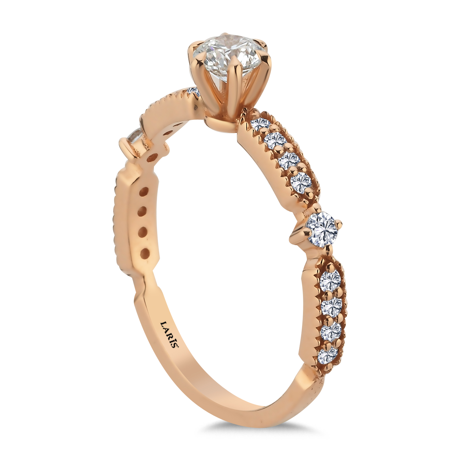 0,56 Karat Pırlanta Bliss Tasarım Vintage Tektaş Yüzük