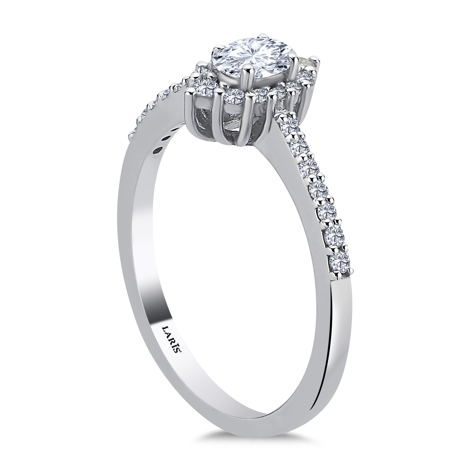 0,57 Karat Oval Kesim Pırlanta Glimmer Tasarım Yüzük