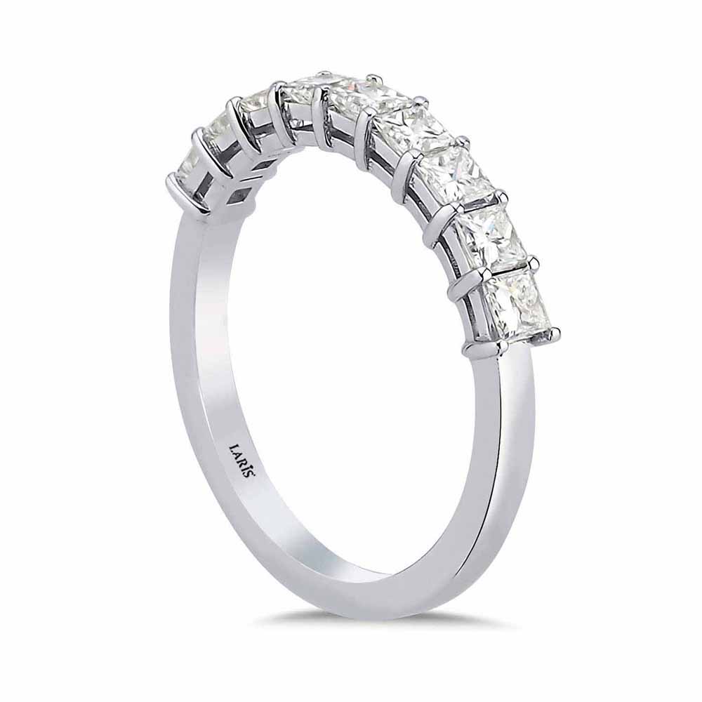 0,80 Karat Pırlanta Prenses Kesim Alyans Yüzük