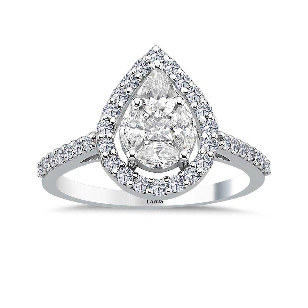 0,84 Karat Damla Pırlanta Taşlı Özel Tasarım Elara Yüzük