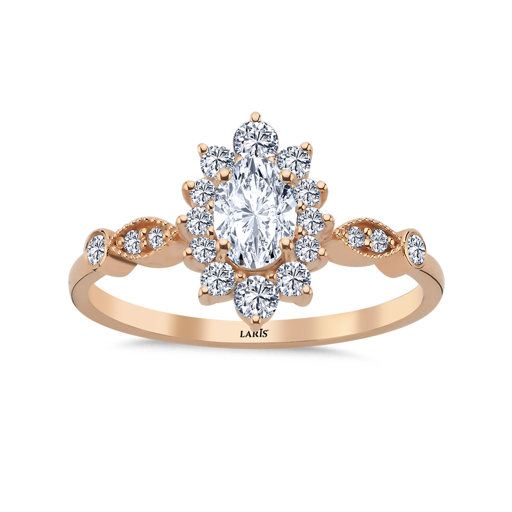 0,92 Karat Oval Kesim Pırlanta Vintage Lustre Tasarım Yüzük