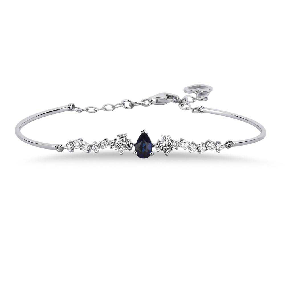 0,96 Karat Pırlanta Safir Taşlı Bileklik