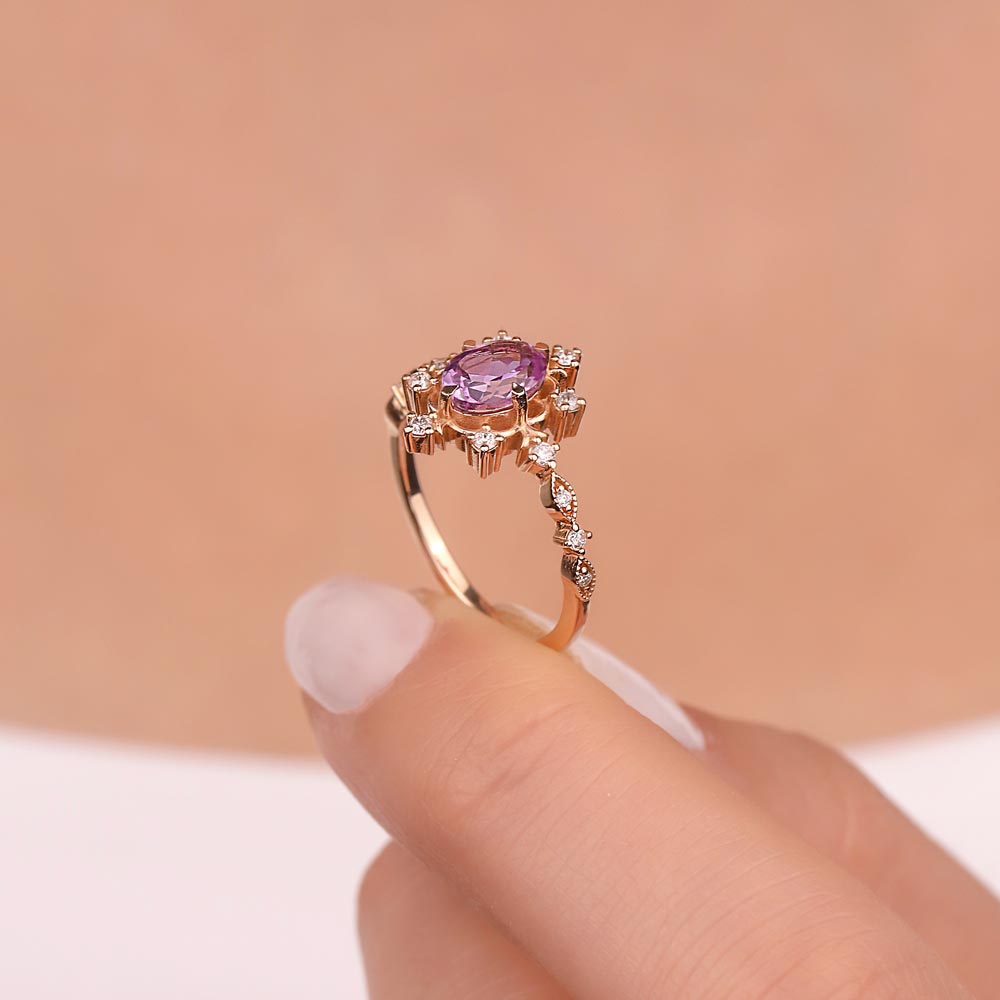 1,23 Karat Pırlantalı Vintage Alexandrit Yüzük