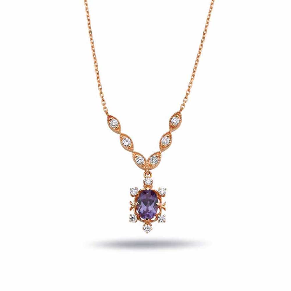 1,49 Karat Pırlanta Vintage Alexandrit Kolye