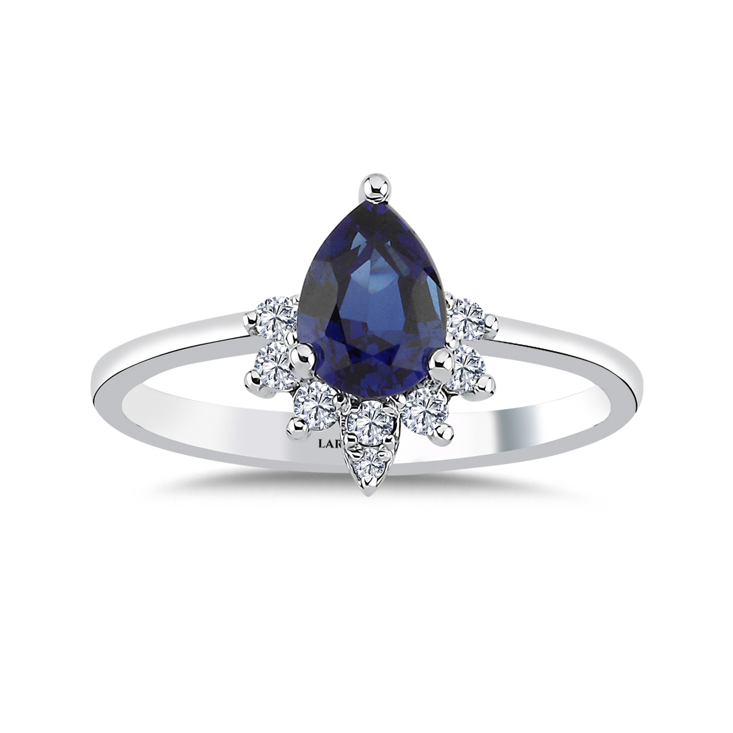 1,26 Karat Pırlanta Damla Royale Safir Yüzük