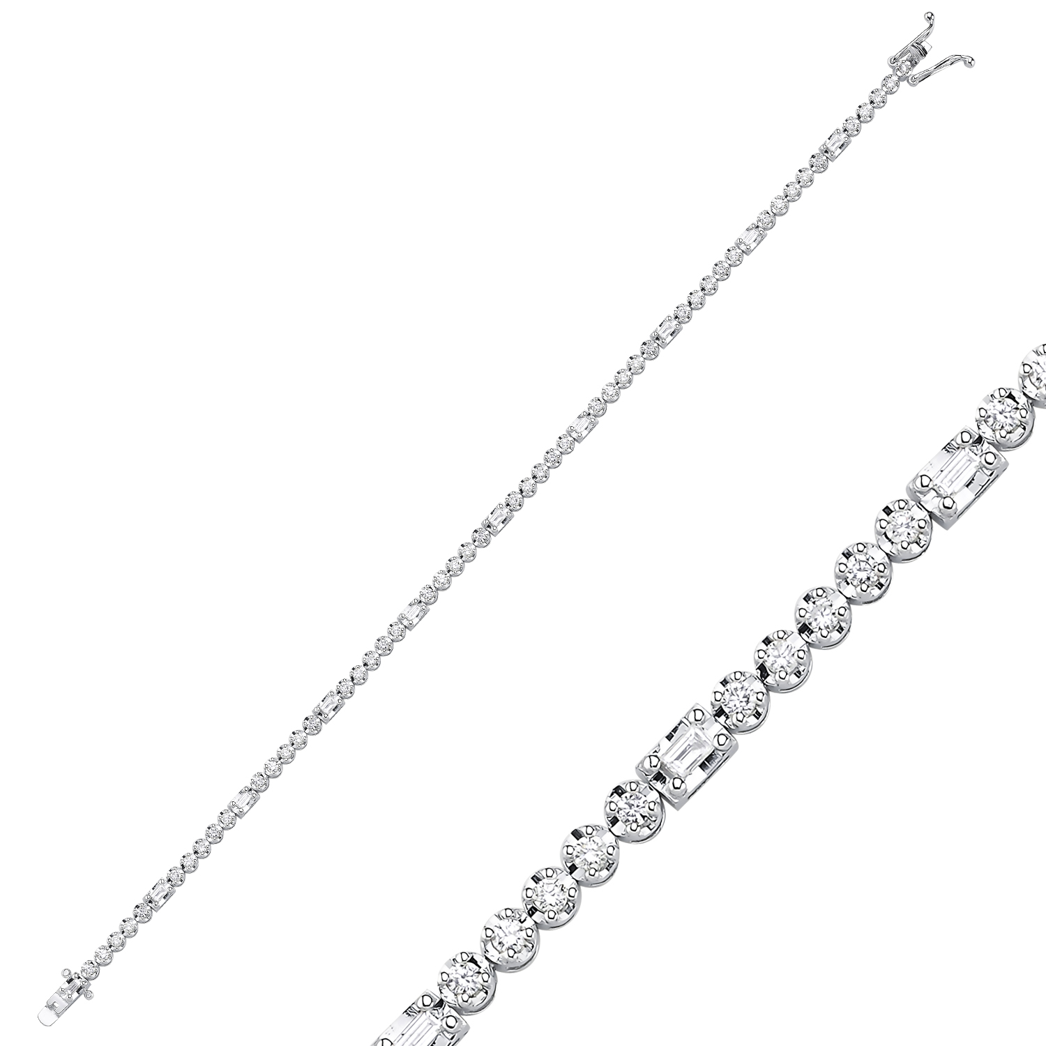 1,81 Karat Pırlanta Baget Bileklik