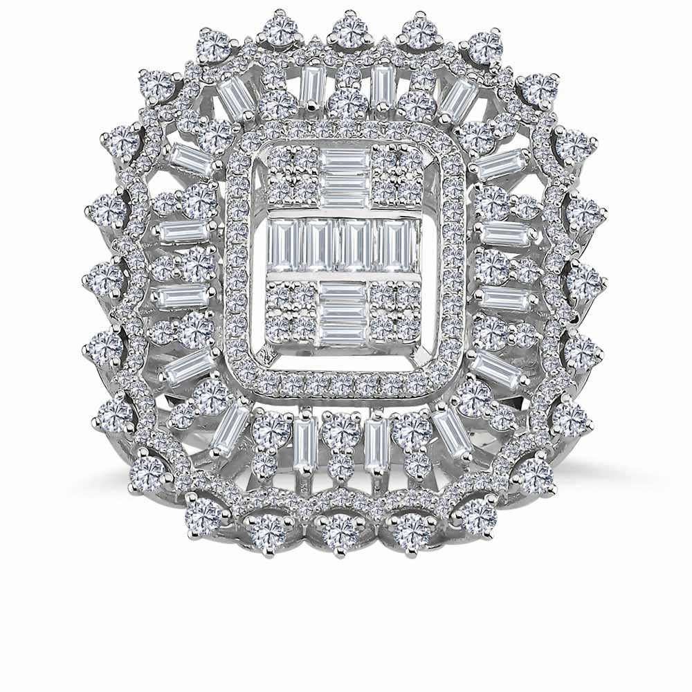 2,54 Karat Pırlanta Özel Tasarım Mega Baget Yüzük