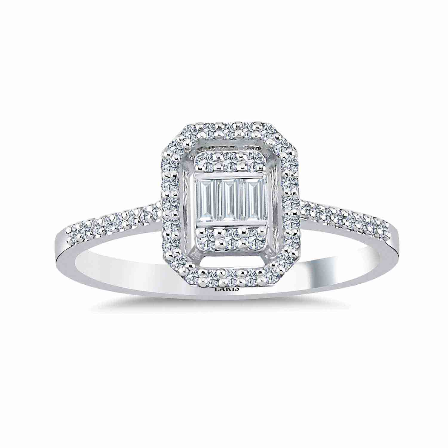 Baget Yüzükler 0,25 Karat Pırlanta Elysia Baget Yüzük