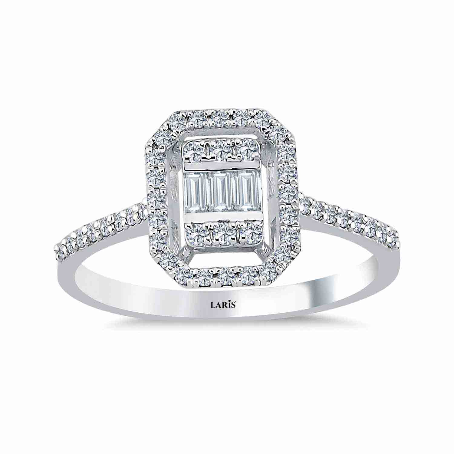 Baget Yüzükler 0,35 Karat Pırlanta Elysia Baget Yüzük