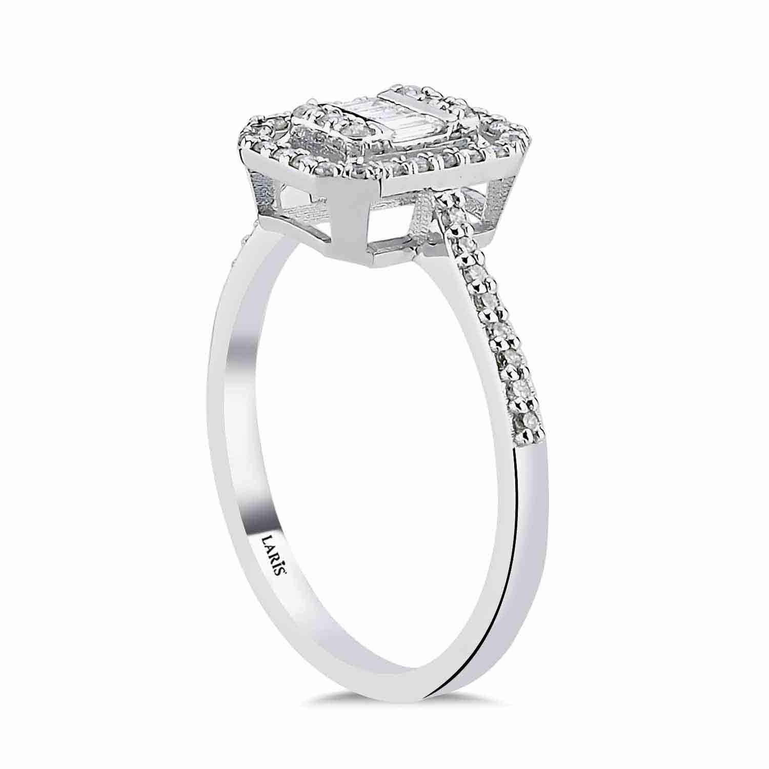 Baget Yüzükler 0,35 Karat Pırlanta Elysia Baget Yüzük