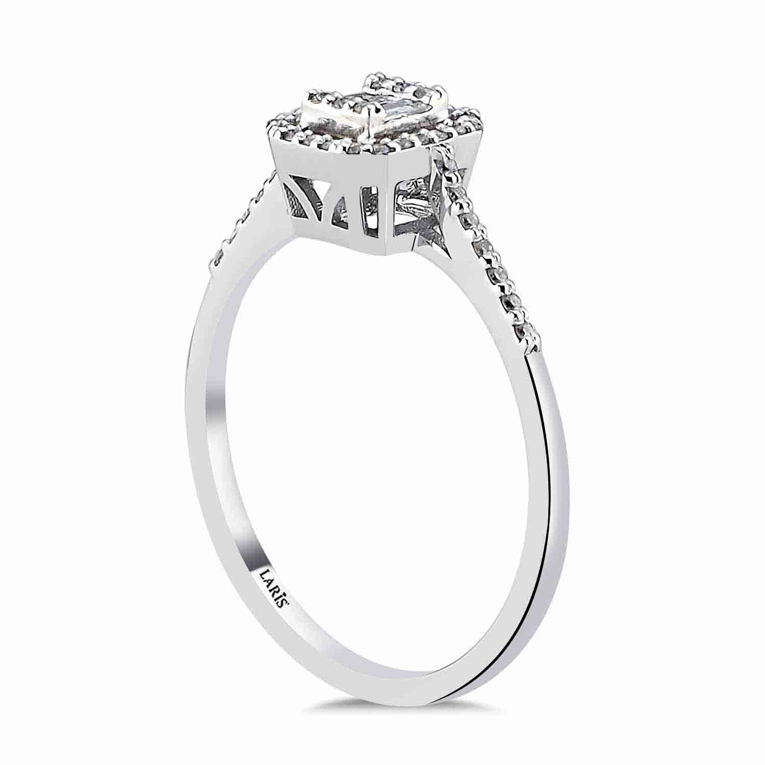 Baget Yüzükler 0,20 Karat Pırlanta Flora Baget Yüzük