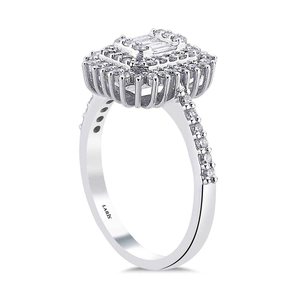 0,66 Karat Pırlanta Baget Chic Tasarım Yüzük