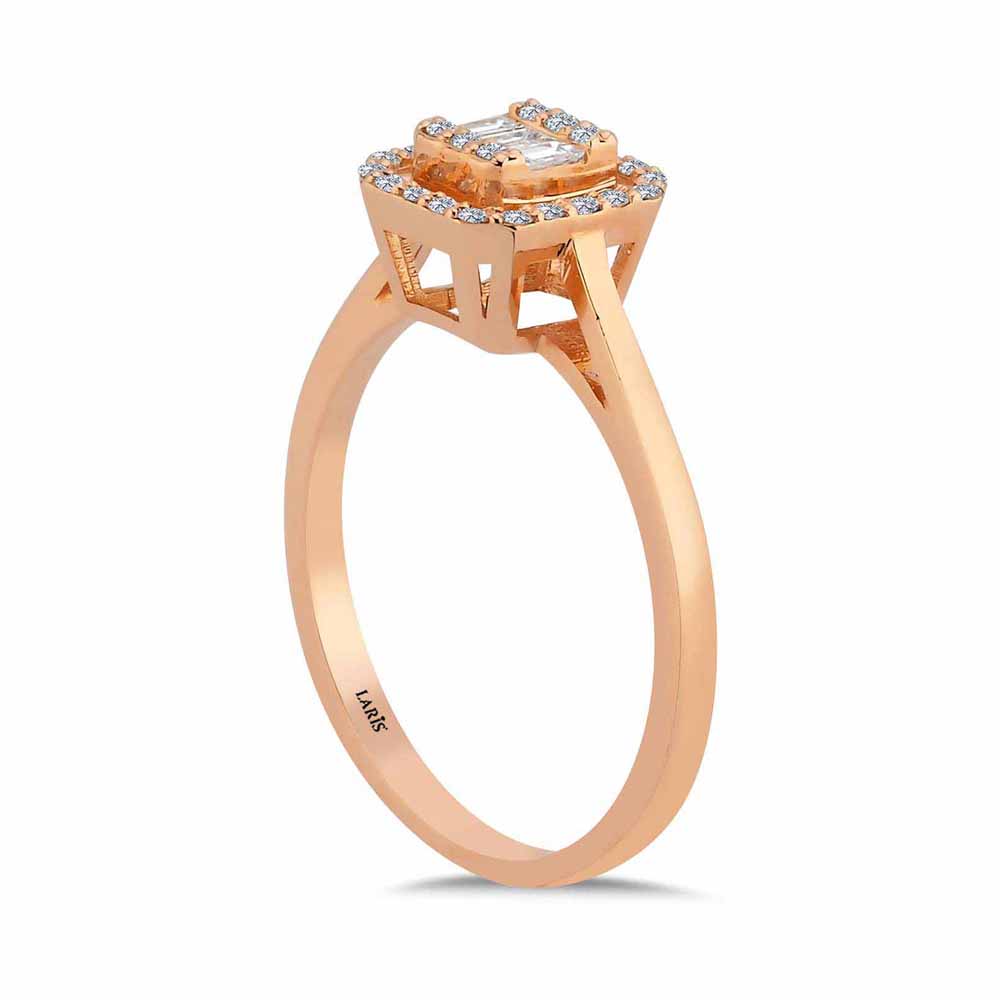 Baget Yüzükler 0.15 Karat Pırlanta Baget Yüzük