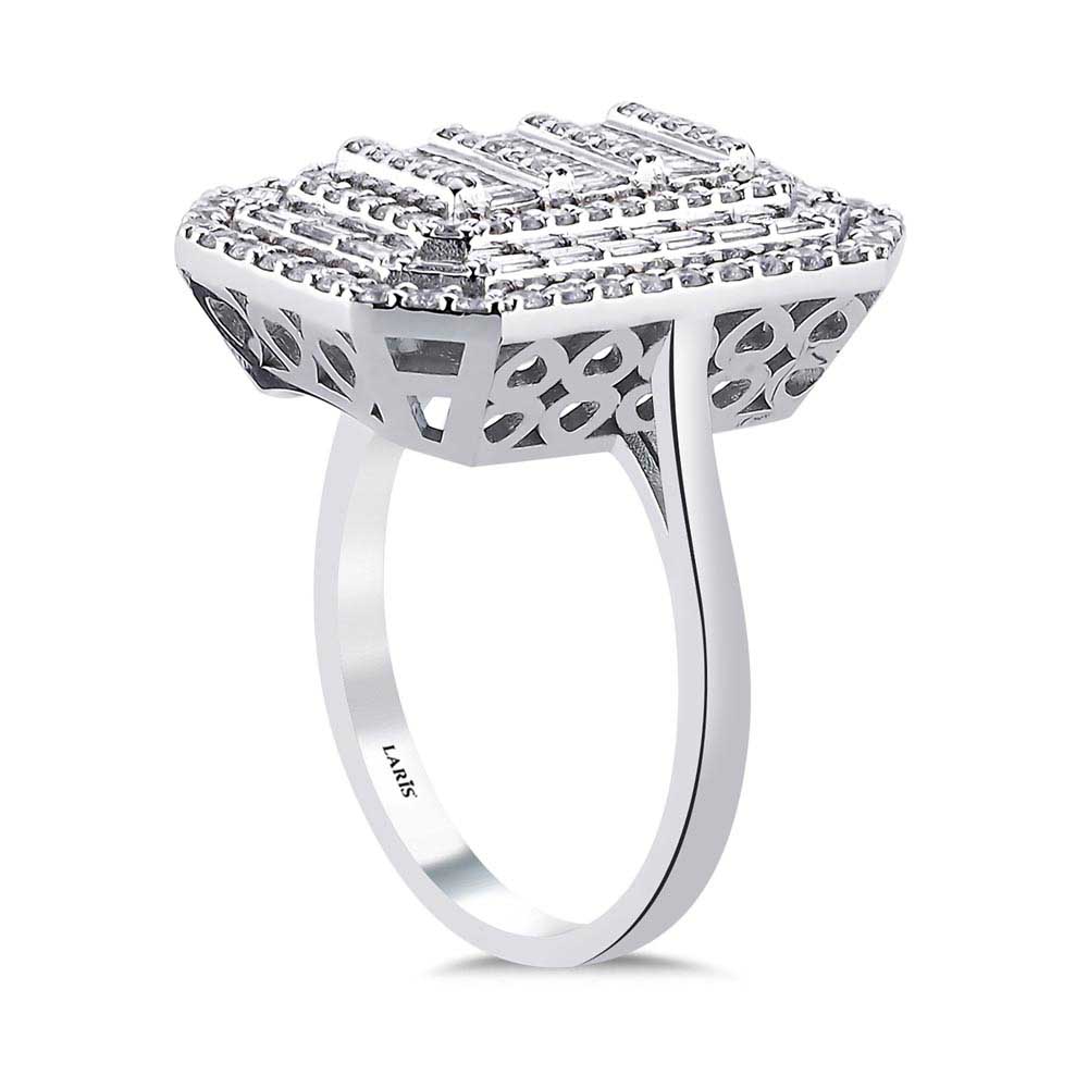 1,13 Karat Pırlanta Mega Baget Tasarım Yüzük