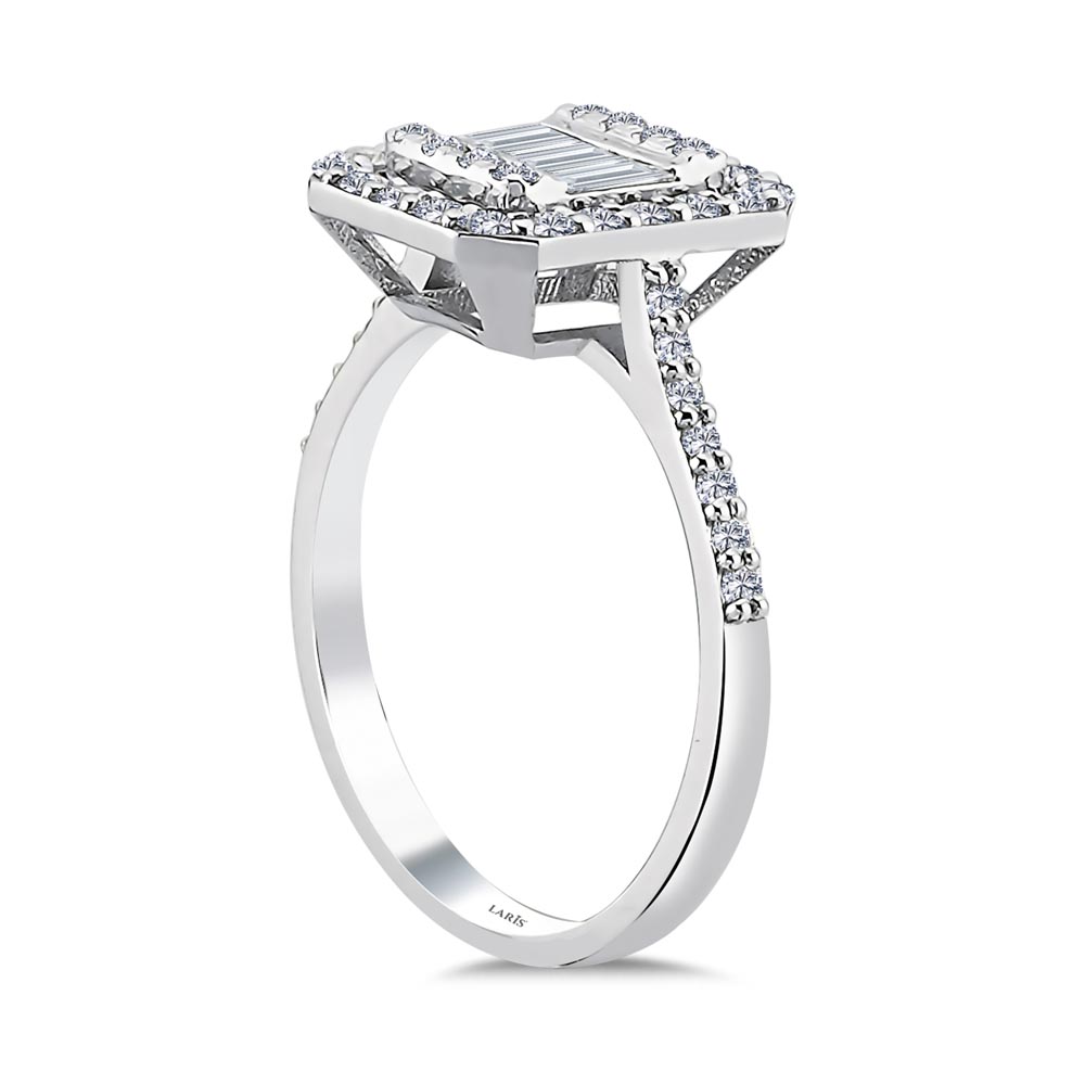 0,59 Karat Pırlanta Baget Yüzük