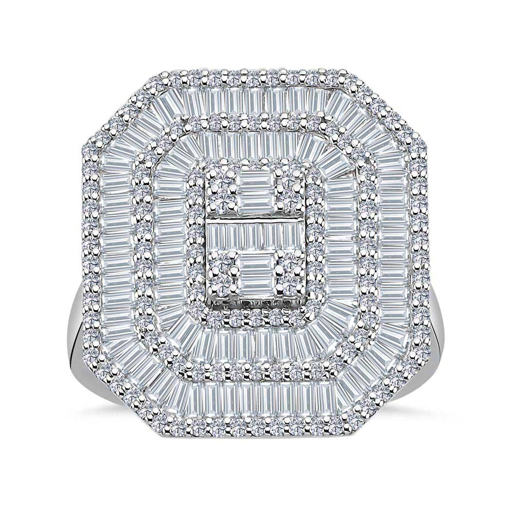 2,25 Karat Pırlanta Mega Baget Tasarım Yüzük