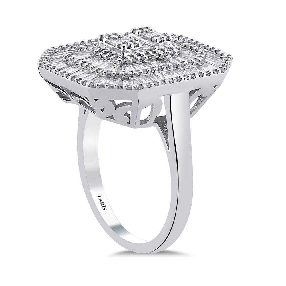 2,25 Karat Pırlanta Mega Baget Tasarım Yüzük