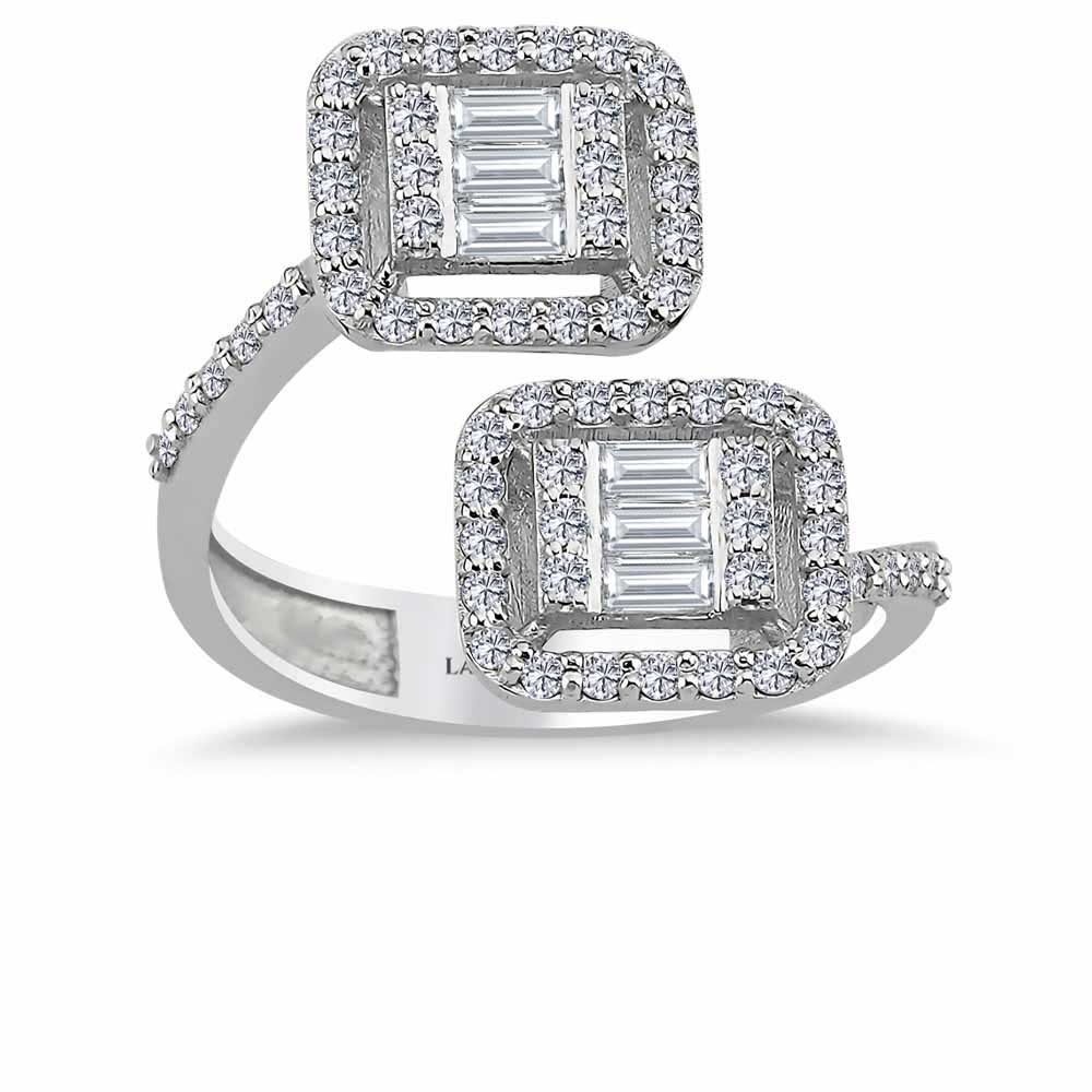 0,90 Karat Pırlanta Özel Tasarım Baget Yüzük