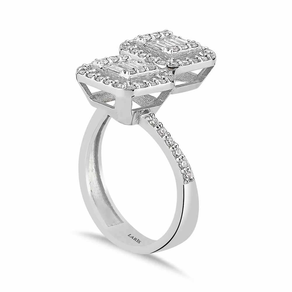 0,90 Karat Pırlanta Özel Tasarım Baget Yüzük