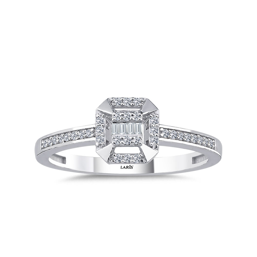 0,13 Karat Pırlanta Baget Yüzük