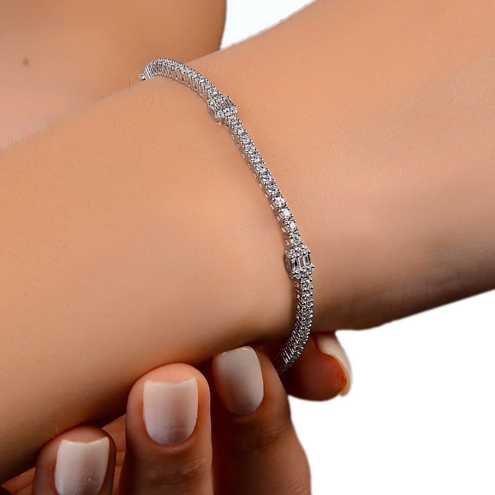 1,88 Karat Pırlanta Baget Bileklik