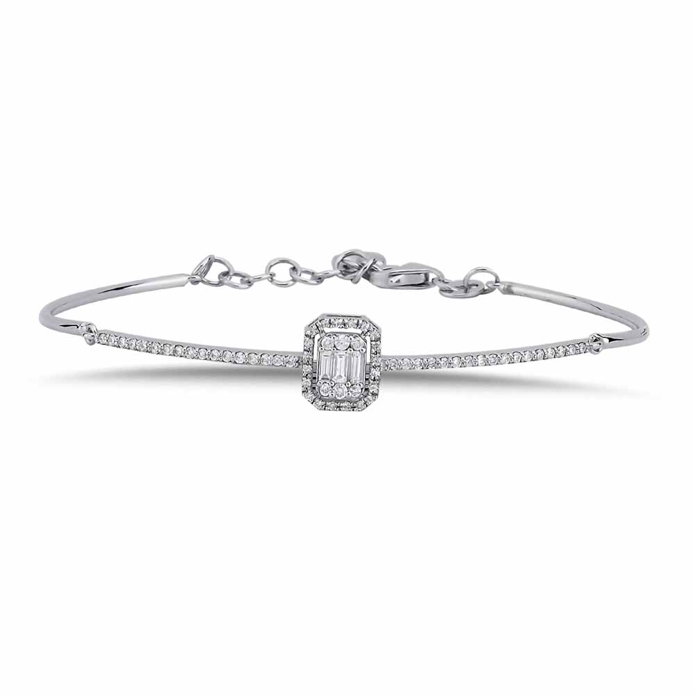 0,40 Karat Pırlanta Baget Kelepçe Bileklik