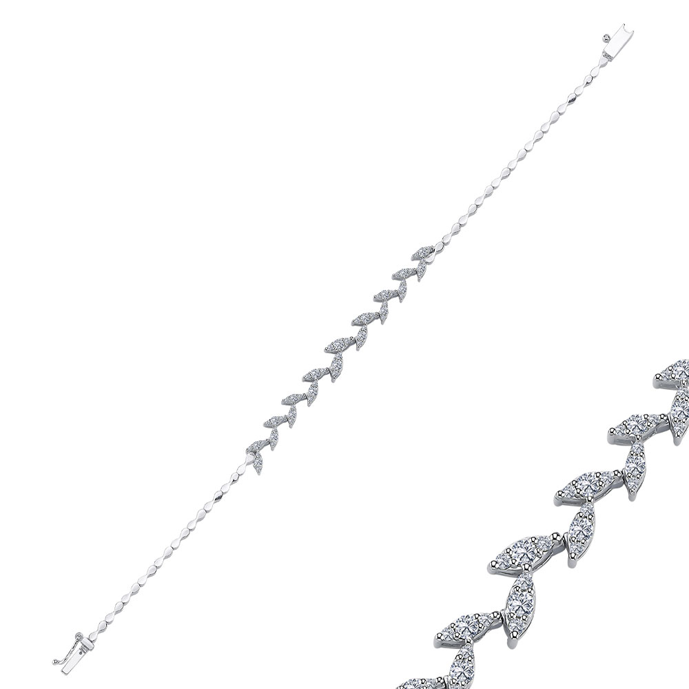 0,60 Karat Pırlanta Özel Tasarım Peony Bileklik