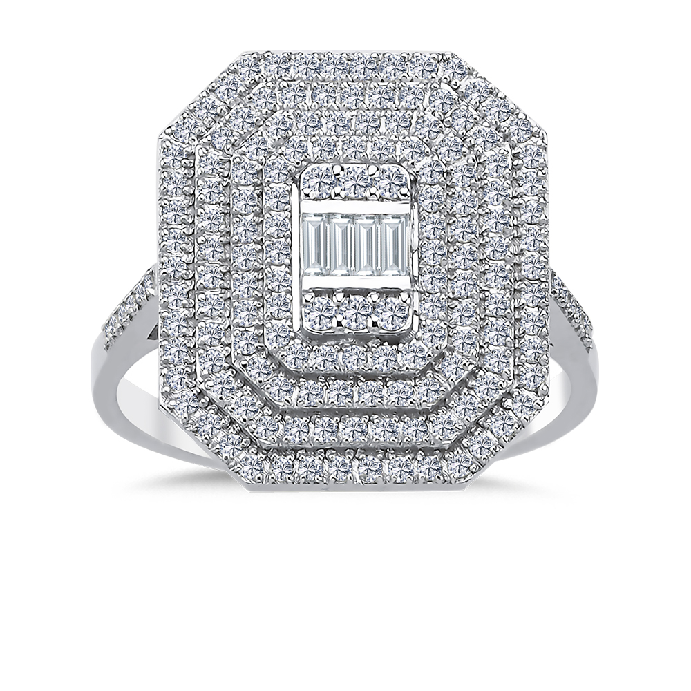 0,62 Karat Pırlanta Mega Baget Lumis Yüzük