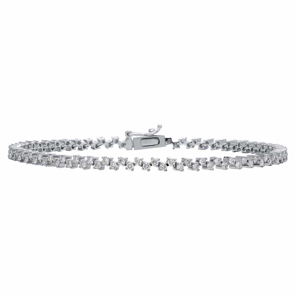 1,60 Karat Pırlanta Çapraz Su Yolu Bileklik