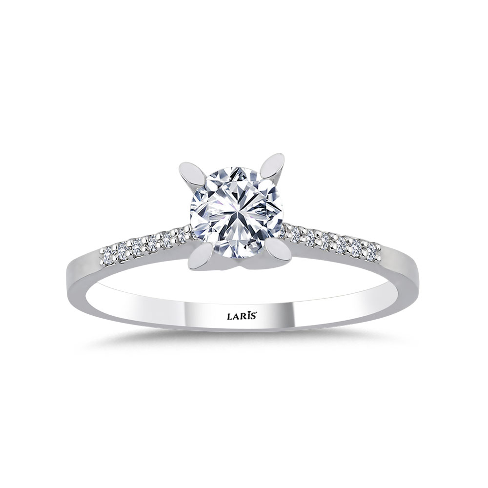 0,57 Karat Kolları Taşlı Celina Pırlanta Yüzük