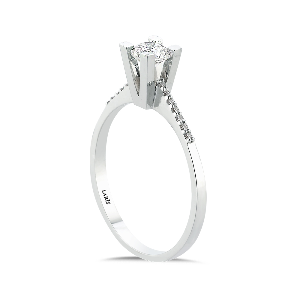 Tektaş Yüzükler 0,47 Karat Kolları Taşlı Stellar Pırlanta Yüzük