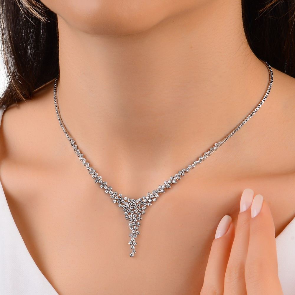 Özel Tasarım Gerdanlıklar 2,38 Karat Pırlanta Özel Tasarım Gerdanlık