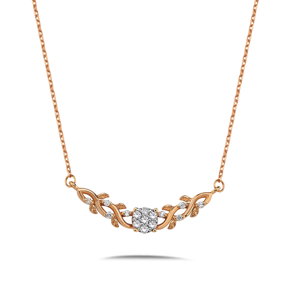 0,17 Karat Pırlanta Vintage Tasarım Kolye