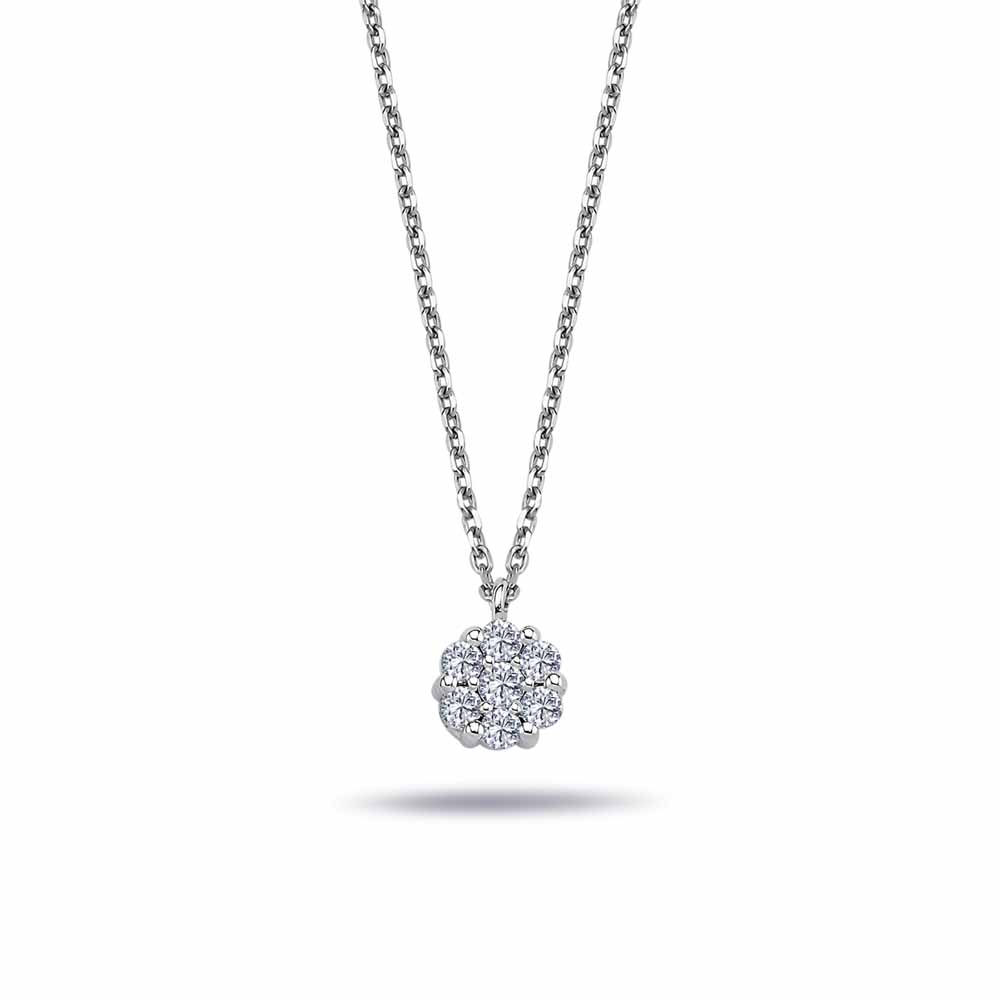 coronet kolyeler 0,15 Karat Pırlanta Coronet Kolye