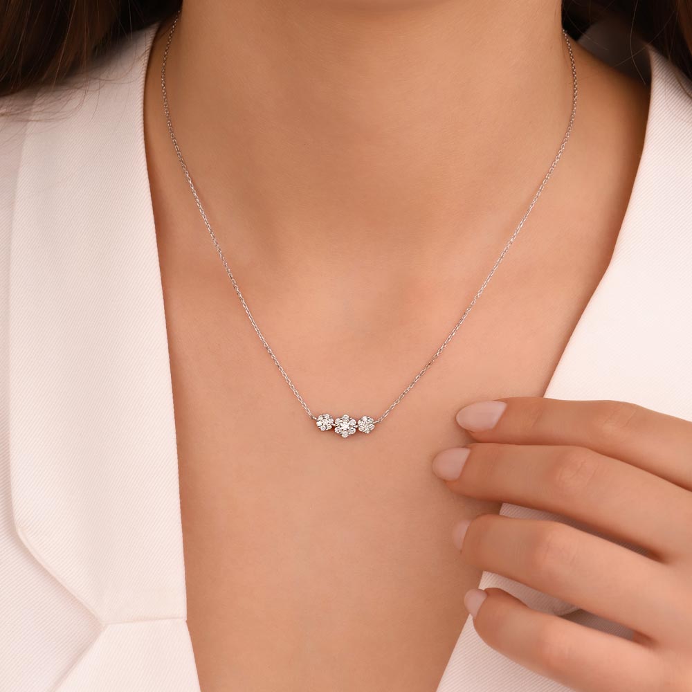 0,43 ct. Pırlanta Tria Coronet Kolye