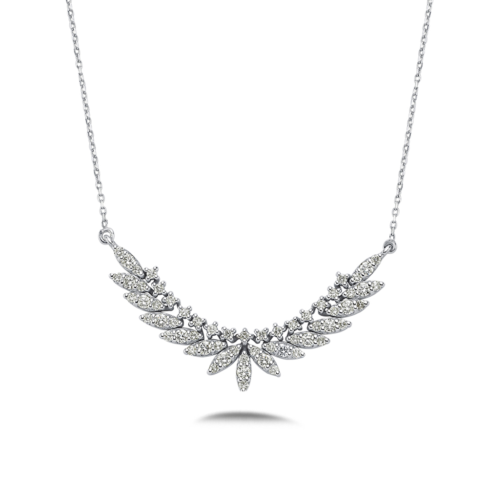 0,72 Karat Pırlanta Melek Kanatı Tasarım Kolye